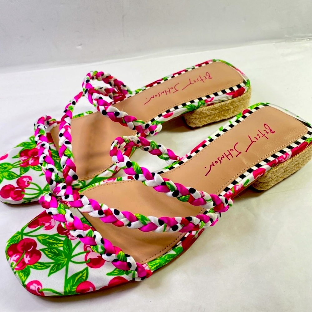 New Betsey Johnson Grovee Braided Dress Sandals - Picture 4 of 12